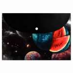 Папка-конверт на кн. А4  ФЕНИКС 0,18 мм "Космический арбуз" 33*23см   /65848               *357151