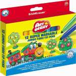 Фломастеры утолщен. 12 цв. ERICH KRAUSE "Artberry" cупер Jumbo, к/к с европодвесом   /33042               *101583