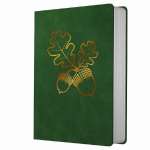 Зап. книжка А6-  60л ЭКСМО интегр.обл. иск.кожа фольга "Vesper. Еловый"   /БВККФ6604492        *372474