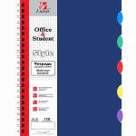 Тетрадь А4 спир. 120л кл. пласт.обл. ЭКСМО "Синяя" с разд.   /ТПР412018           *151886