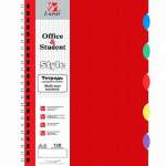 Тетрадь А4 спир. 120л кл. пласт.обл. ЭКСМО "Темно-красная" с разд.   /ТПР412019           *151887