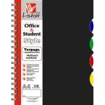 Тетрадь А4 спир. 120л кл. пласт.обл. ЭКСМО "Черная" с разд.   /ТПР412021           *146403