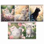 Тетрадь  48л кл. ЭКСМО "Солнечные коты" 5 видов   /ТК489624            *372497