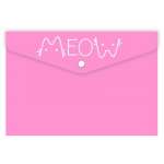 Папка-конверт на кн. А7  ФЕНИКС "Надпись кот" для карт и визиток 10,5*7,4см   /69038               *366037