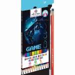 Карандаши 12 цв Attomex "GAME" пластиковые, 2М, к/к   /5022633             *373766