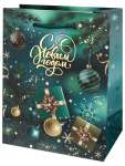 Пакет подарочный бумаж. 31*40*12 Dream Cards мат.лам. фольга Новогодние подарки   /ППК-7187            *376788